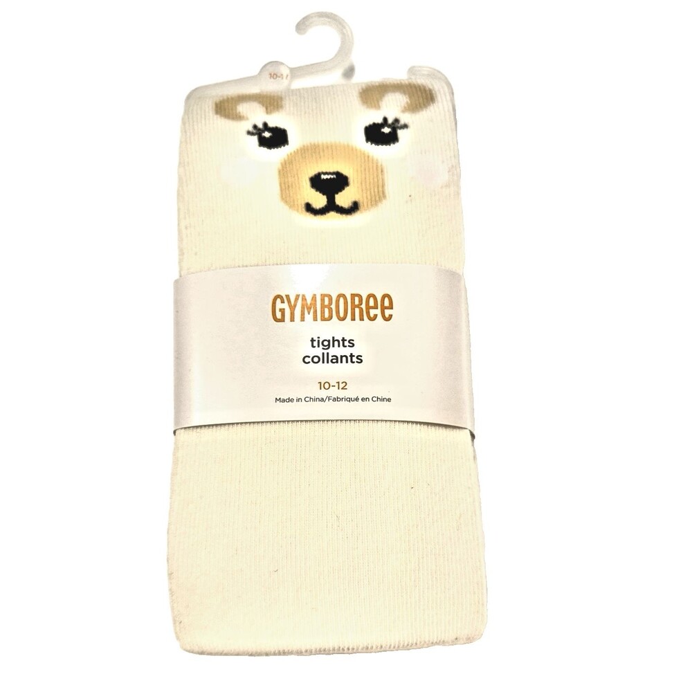 NWT Gymboree Sz 10/12 XL Polar Bear Knees Tights Cream Winter Nordic Adventure